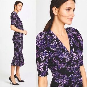 Veronica Beard Kent Silk Midi Button Down Dress - NEW with tags